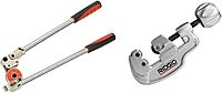 RIDGID 38048 Heavy-Duty Pipe Bender (1/2") and Tubing Cutter — Bender + Tubing Cutter, Silver