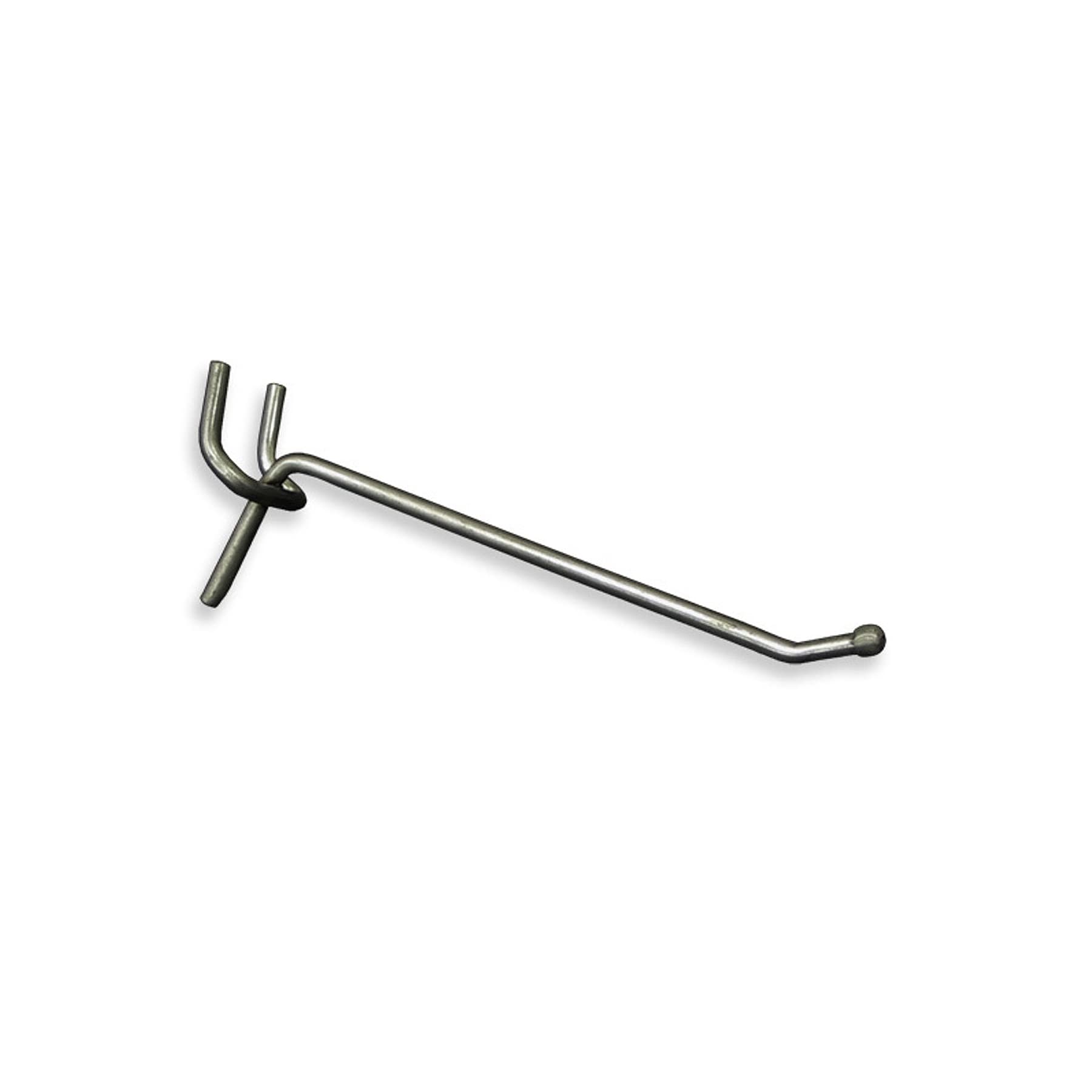 Azar Displays All-Wire Galvanized Pegboard and Slatwall Hooks, 50-Pack