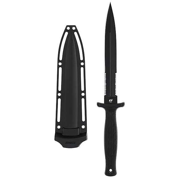 Schrade Delta Class Needle Magnum Serrated Fixed Blade with High Carbon Stainless Steel for Outdoor Survival