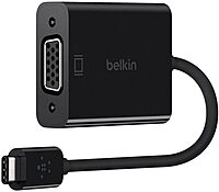 Belkin USB-C to VGA Adapter, Black (B2B143-BLK)