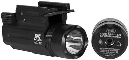 NcStar Compact Pistol and Rifle Flashlight Green Laser with Quick Release Weaver Mount (AQPTFLG)