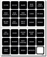 Blue Sea 4218 Square Format Label Set for Battery Management Panels - 30