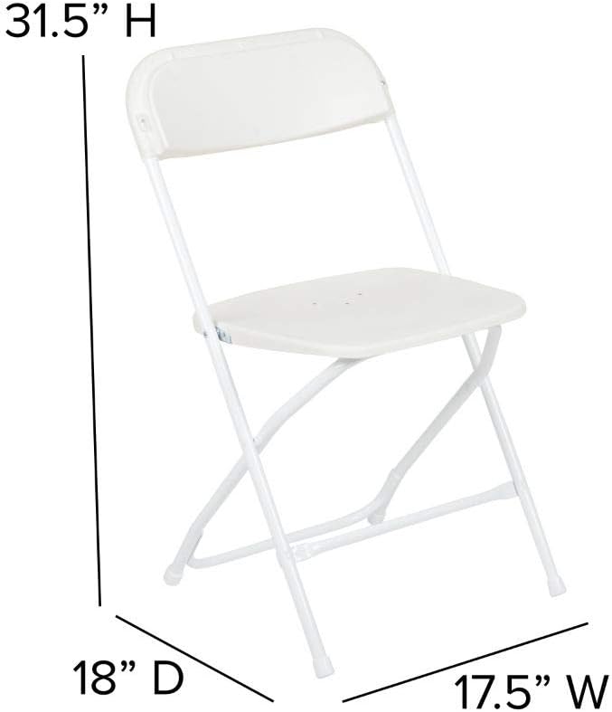 Flash Furniture Hercules Series Commercial-Grade Plastic Folding Chair - 650LB Weight Capacity