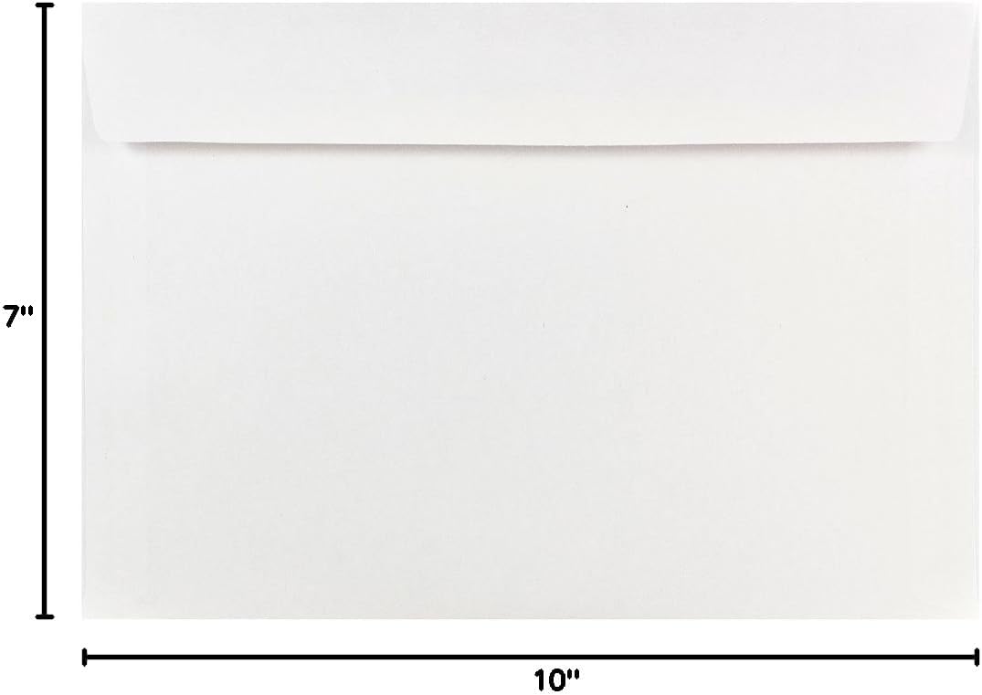 JAM PAPER Booklet Envelopes With Gummed Closure - White