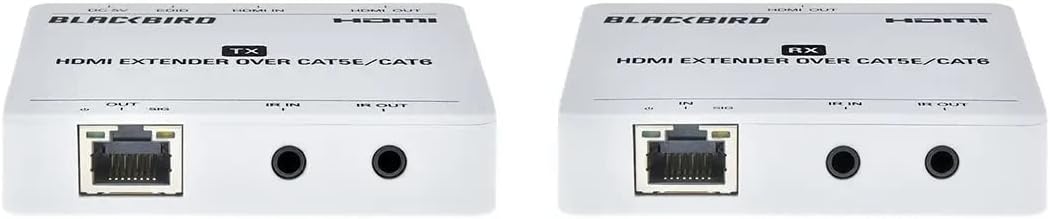 Monoprice 4K HDMI Extender Over Ethernet - CAT5e/6/7, 70 Meters (229 Feet) Power Over Cable (PoC) HDMI Loop Out, Smart EDID