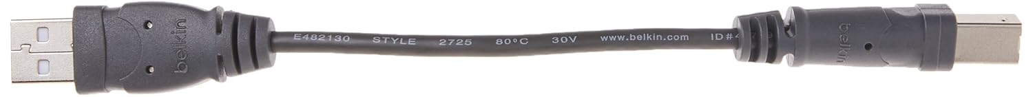 Belkin Pro Series USB 2.0 A/B Device Cable, 6 in, Black