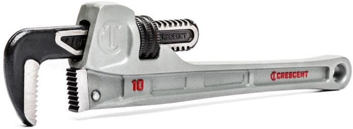 Crescent 10" Aluminum Slim Jaw Pipe Wrench - MRO & Plumbing Wrench with Slim Jaw Design - Premium Hand Tool - 10"- CAPW10S