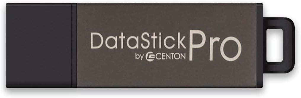 4GB DataStick Pro by Centon, USB 2.0 Flash Drive Memory Stick for Storage and Backup