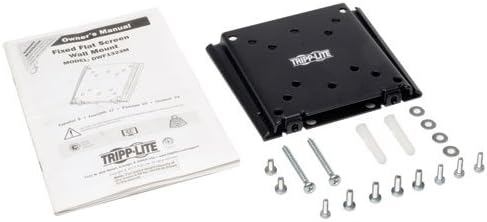 Tripp Lite Fixed Wall Mount for 13" to 27" TVs, Monitors, Flat Screens, LED, Plasma or LCD Displays (DWF1327M), Black