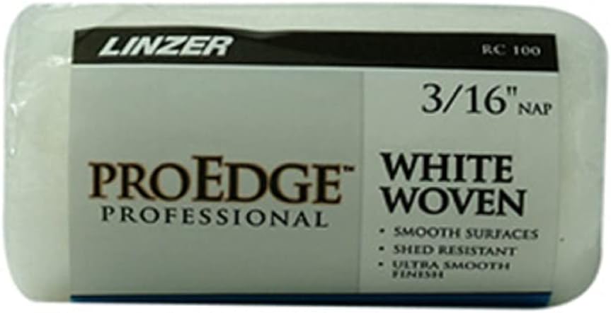 Linzer RC 100 0400 Nap White Woven Roller Cover, 4" x 3/16"