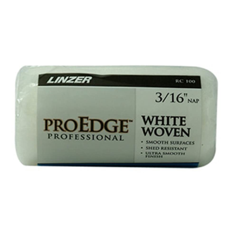 Linzer RC 100 0400 Nap White Woven Roller Cover, 4" x 3/16"