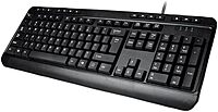 AKB-132UB - Multimedia Desktop 104-Key USB Keyboard for Windows One-Touch Controls,Black