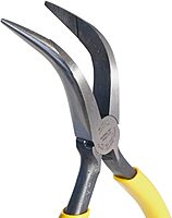 Klein Tools D302-6 Needle Nose Pliers, Long Nose Side Cutters, Alligator Pliers with Curved Handle, 6-1/2-Inch