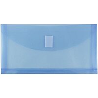 JAM PAPER Plastic Booklet Envelopes with Hook & Loop Closure - Pack of 12