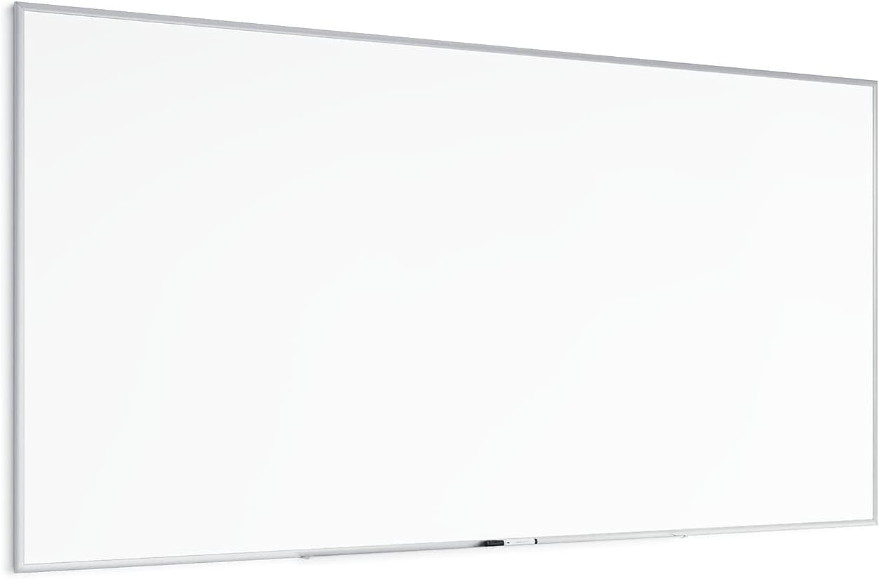 U Brands Magnetic Dry-Erase Board, 96in X 48in, Silver Aluminum Frame, Actual Size 95in X 47in (2891U00-01)