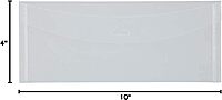 JAM PAPER Plastic Envelopes with Tuck Flap Closure - Clear