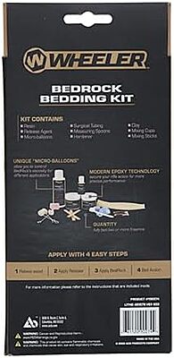 Wheeler Bedrock Glass Bedding Kit Resin, Hardener, Instructions for Improved Rifle Accuracy and Action Fit