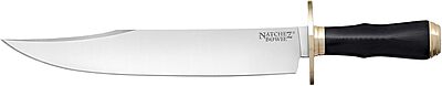 Cold Steel Natchez Bowie 11.5" 4034SS Steel Razor-Sharp Clip Point Blade 5.25" Micarta Handle Fixed Blade Hunting Knife w/Sheath