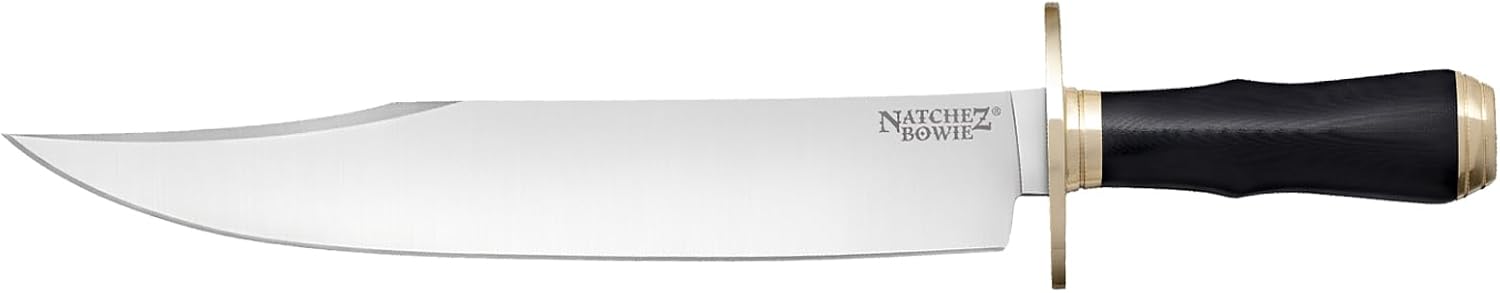 Cold Steel Natchez Bowie 11.5" 4034SS Steel Razor-Sharp Clip Point Blade 5.25" Micarta Handle Fixed Blade Hunting Knife