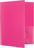 JAM Paper Heavy-Duty 2-Pocket Plastic Presentation Folders - Letter Size