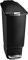 simplehuman 40 Liter / 10.6 Gallon Slim Kitchen Step Trash Can With Secure Slide Lock