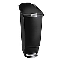 simplehuman 40 Liter / 10.6 Gallon Slim Kitchen Step Trash Can With Secure Slide Lock