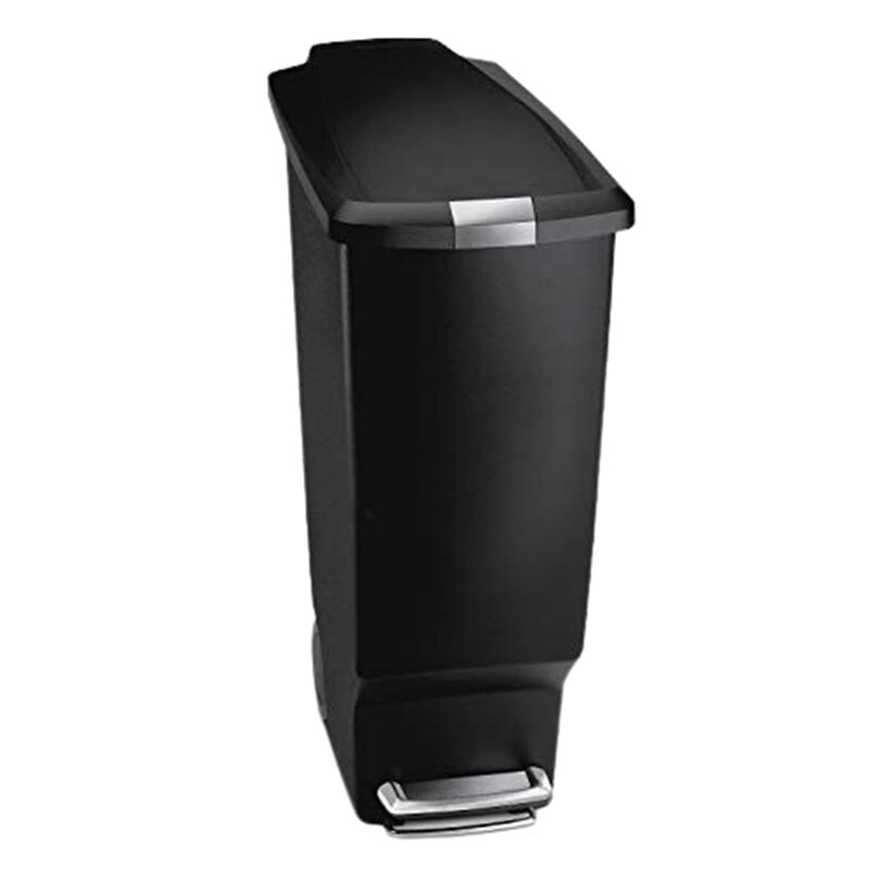 simplehuman 40 Liter / 10.6 Gallon Slim Kitchen Step Trash Can With Secure Slide Lock