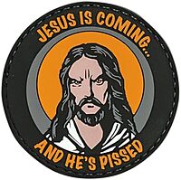VooDoo Tactical 07-0814000000 Jesus is Coming and He's Pissed Rubber Patch