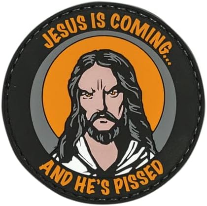 VooDoo Tactical 07-0814000000 Jesus is Coming and He's Pissed Rubber Patch