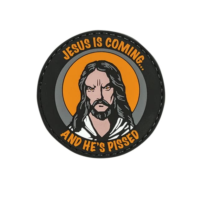 VooDoo Tactical 07-0814000000 Jesus is Coming and He's Pissed Rubber Patch