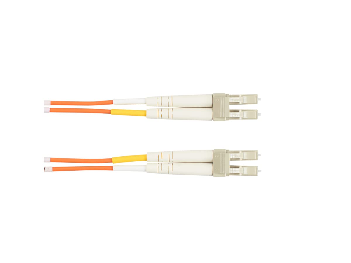 OM1 62.5/125 MULTIMODE FIBER OPTIC PATCH CABLE - OFNR PVC, LC TO LC, ORANGE, 2-M