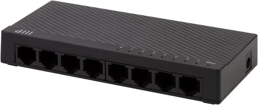 Monoprice 8-Port Fast Ethernet Unmanaged Network Switch - 10/100Mbps, Compact, Desktop or Wall Mount, Plug-N-Play