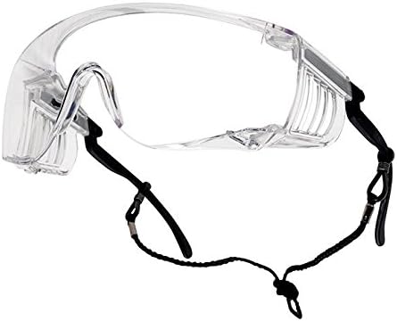 Bollé Safety 253-OR-40054 Override Over-the-Glass Eyewear with Clear/Black Nylon and Polycarbonate Frame and Clear Lens