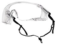 Bollé Safety 253-OR-40054 Override Over-the-Glass Eyewear with Clear/Black Nylon and Polycarbonate Frame and Clear Lens