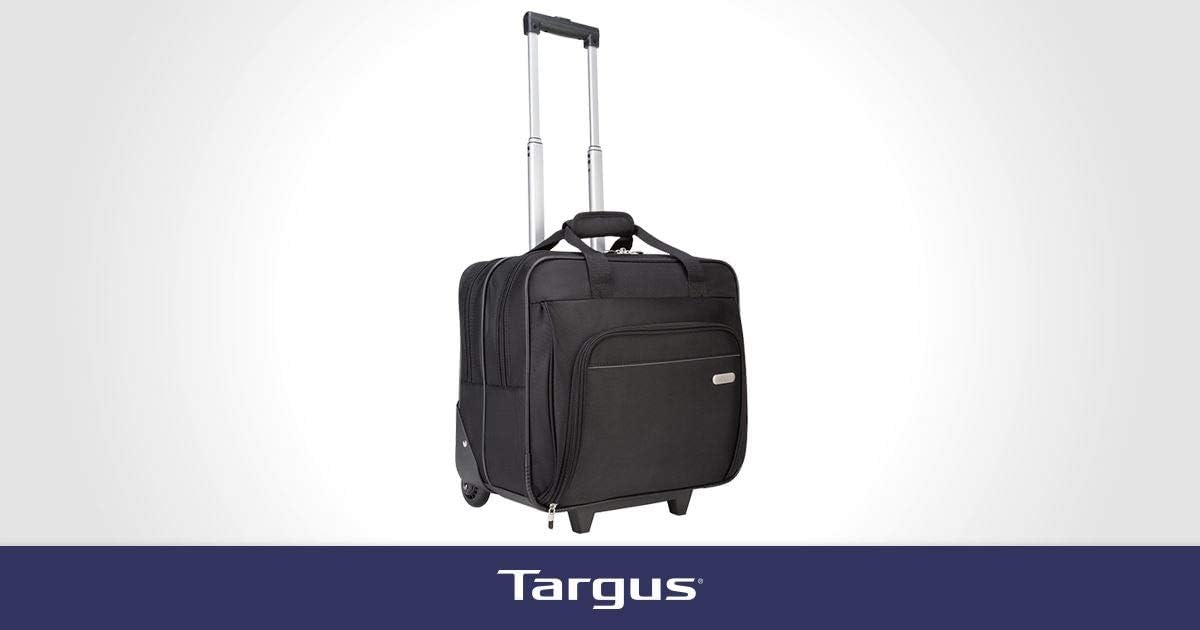 Targus 16 inch Rolling travel laptop case, Black - Travel briefcase and small rolling bag