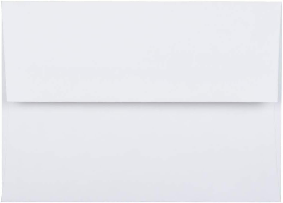 JAM PAPER Foil-Lined Invitation Envelopes - White with Foil Lining - 25/Pack