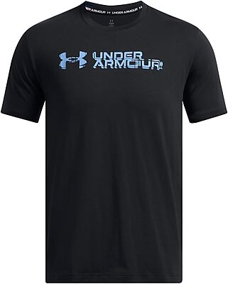 Under Armour Unisex-Adult Ua M Sliced Wordmark 60/40s Short Sleeve T-shirt