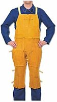 BEST WELDS 902-Q-9 - Leather Split Leg Bib Aprons, 42" x 24" Split Cowhide, Golden (6pk)