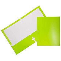 JAM PAPER Laminated Two-Pocket Glossy 3-Hole Letter Size Folders