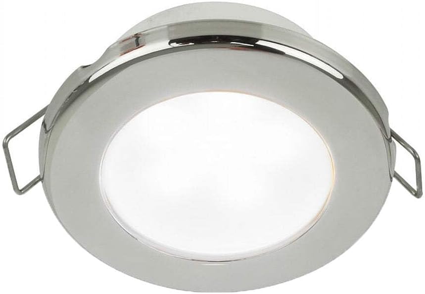 Hella Marine EuroLED 75 3" Round Spring Mount Down Light - White LED - Stainless Steel Rim - 12V