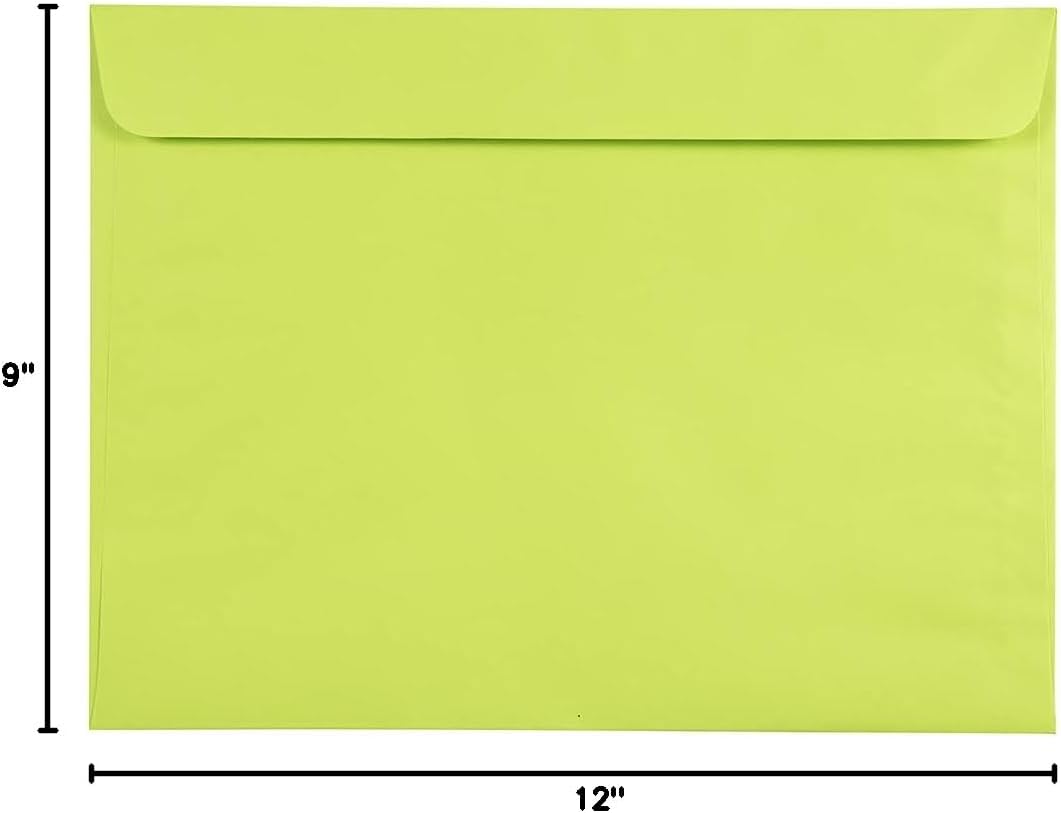 JAM Paper 9 x 12 Booklet Envelopes with Gummed Seal