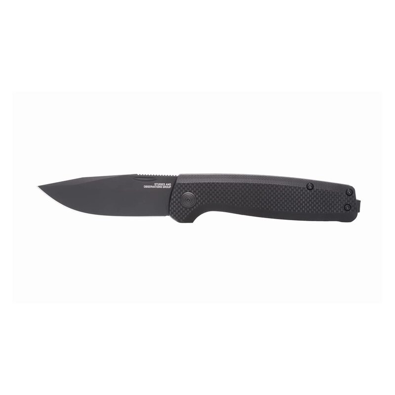 SOG Terminus SJ Daily Ambidextrous Carry Folding Knives with Slip Joint Mechanism | G10 Handle | CRYO D2 Steel Blade Blackout