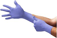 Series Microflex Supreno Disposable Gloves: Size Large, 4.3 mil, Uncoated-Coated Nitrile, Medical Grade, Unpowdered