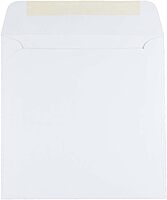 JAM PAPER Square Invitation Envelopes - White - Gummed Seal - 25/Pack