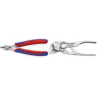 KNIPEX Tools Electronics Super Knips (7803125) and Pliers Wrench XS 5-Inch Knips + Wrench XS