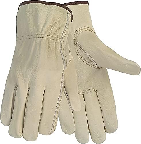 MCR Safety 3215 Economy Grade Unlined Cow Grain Leather Driver Gloves with Keystone Thumb
