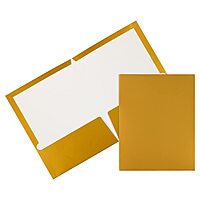 JAM PAPER Laminated Two-Pocket Glossy Presentation Folders - Letter Size
