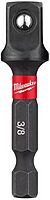 Milwaukee 48-32-5031 Shockwave Steel Impact Duty 1/4 Inch Hex Shank to 3/8 Inch Square Socket Adapter