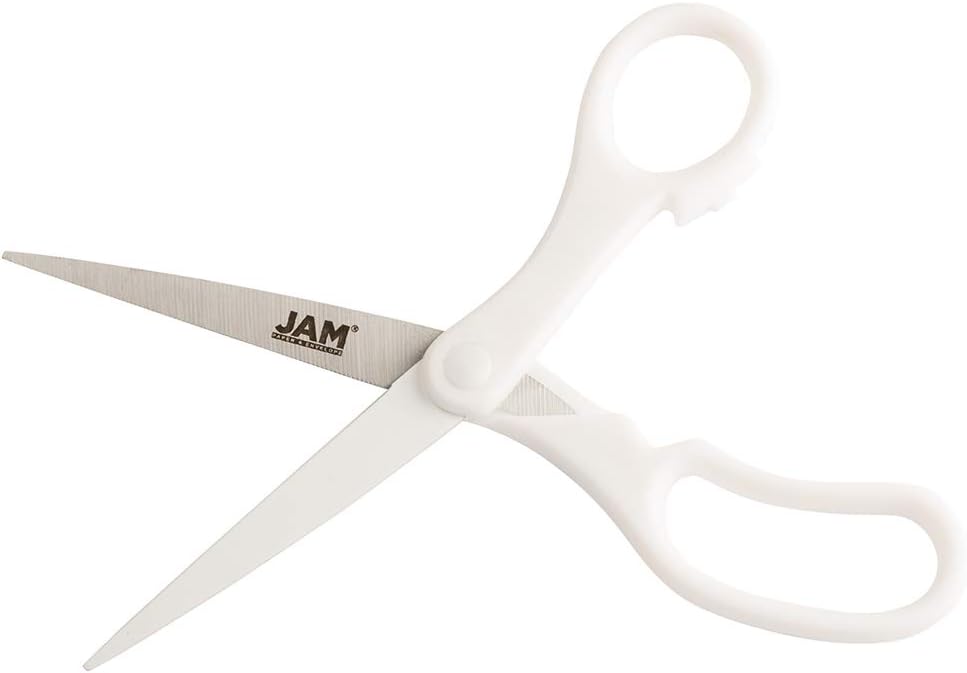 JAM PAPER Precision Scissors - 8 Inch Stainless Steel Blades