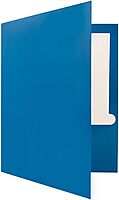JAM PAPER Laminated Two-Pocket Glossy Presentation Folders - Letter Size
